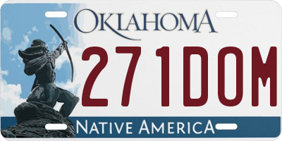 OK license plate 271DOM
