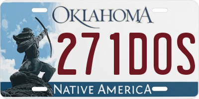 OK license plate 271DOS