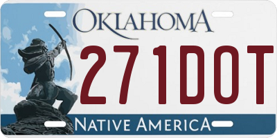 OK license plate 271DOT