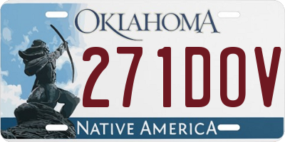 OK license plate 271DOV
