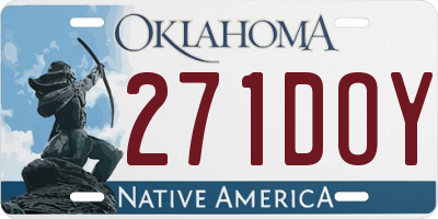 OK license plate 271DOY