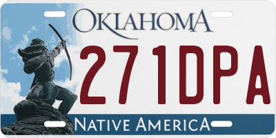 OK license plate 271DPA
