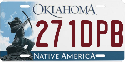 OK license plate 271DPB