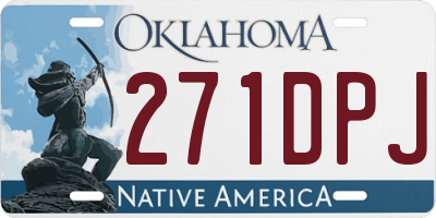 OK license plate 271DPJ