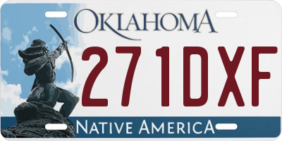 OK license plate 271DXF