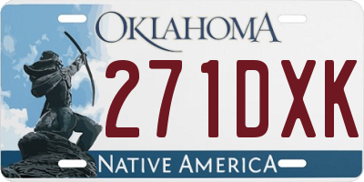 OK license plate 271DXK