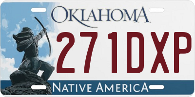 OK license plate 271DXP