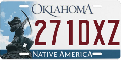 OK license plate 271DXZ