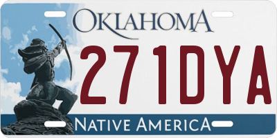 OK license plate 271DYA