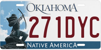 OK license plate 271DYC