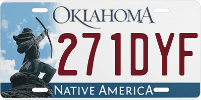 OK license plate 271DYF