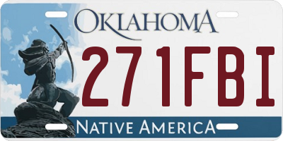 OK license plate 271FBI
