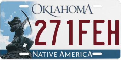 OK license plate 271FEH