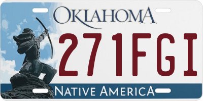 OK license plate 271FGI