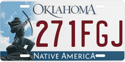 OK license plate 271FGJ