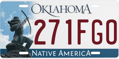 OK license plate 271FGO