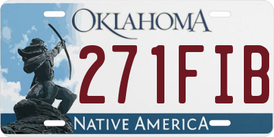 OK license plate 271FIB