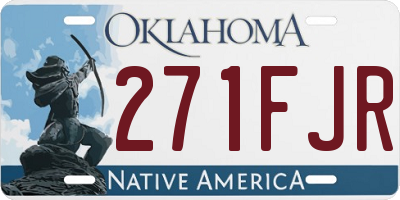 OK license plate 271FJR
