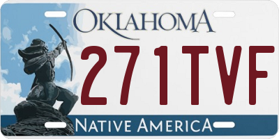 OK license plate 271TVF