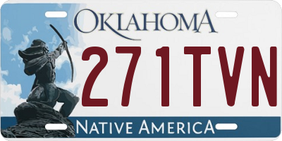 OK license plate 271TVN