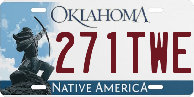 OK license plate 271TWE