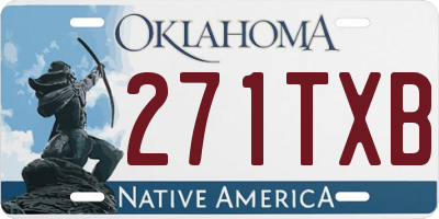 OK license plate 271TXB