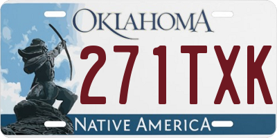 OK license plate 271TXK
