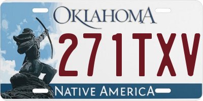 OK license plate 271TXV