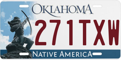 OK license plate 271TXW