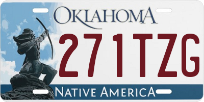 OK license plate 271TZG