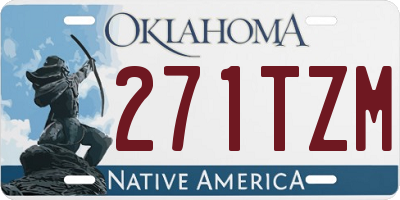 OK license plate 271TZM