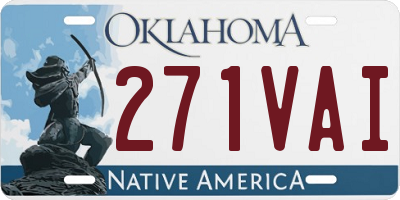 OK license plate 271VAI