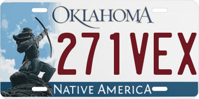 OK license plate 271VEX