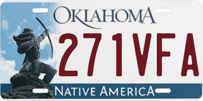 OK license plate 271VFA