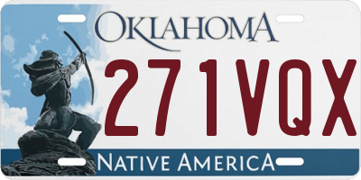 OK license plate 271VQX