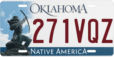 OK license plate 271VQZ