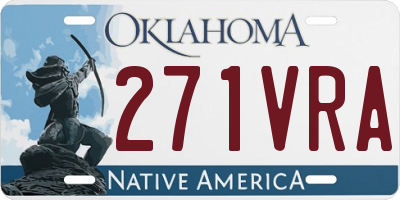 OK license plate 271VRA