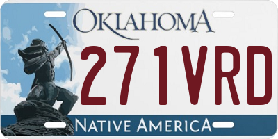 OK license plate 271VRD