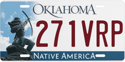 OK license plate 271VRP