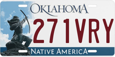 OK license plate 271VRY