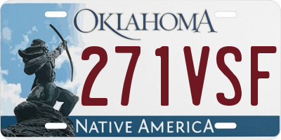 OK license plate 271VSF