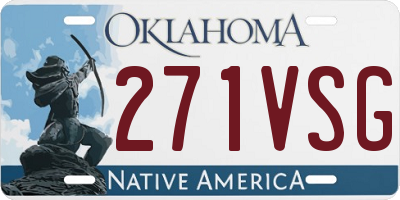 OK license plate 271VSG