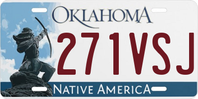 OK license plate 271VSJ