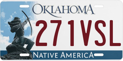 OK license plate 271VSL