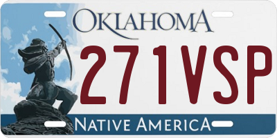 OK license plate 271VSP