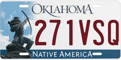 OK license plate 271VSQ