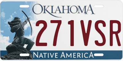 OK license plate 271VSR