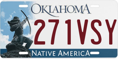 OK license plate 271VSY