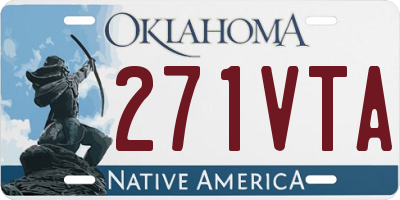 OK license plate 271VTA