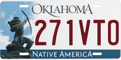 OK license plate 271VTO